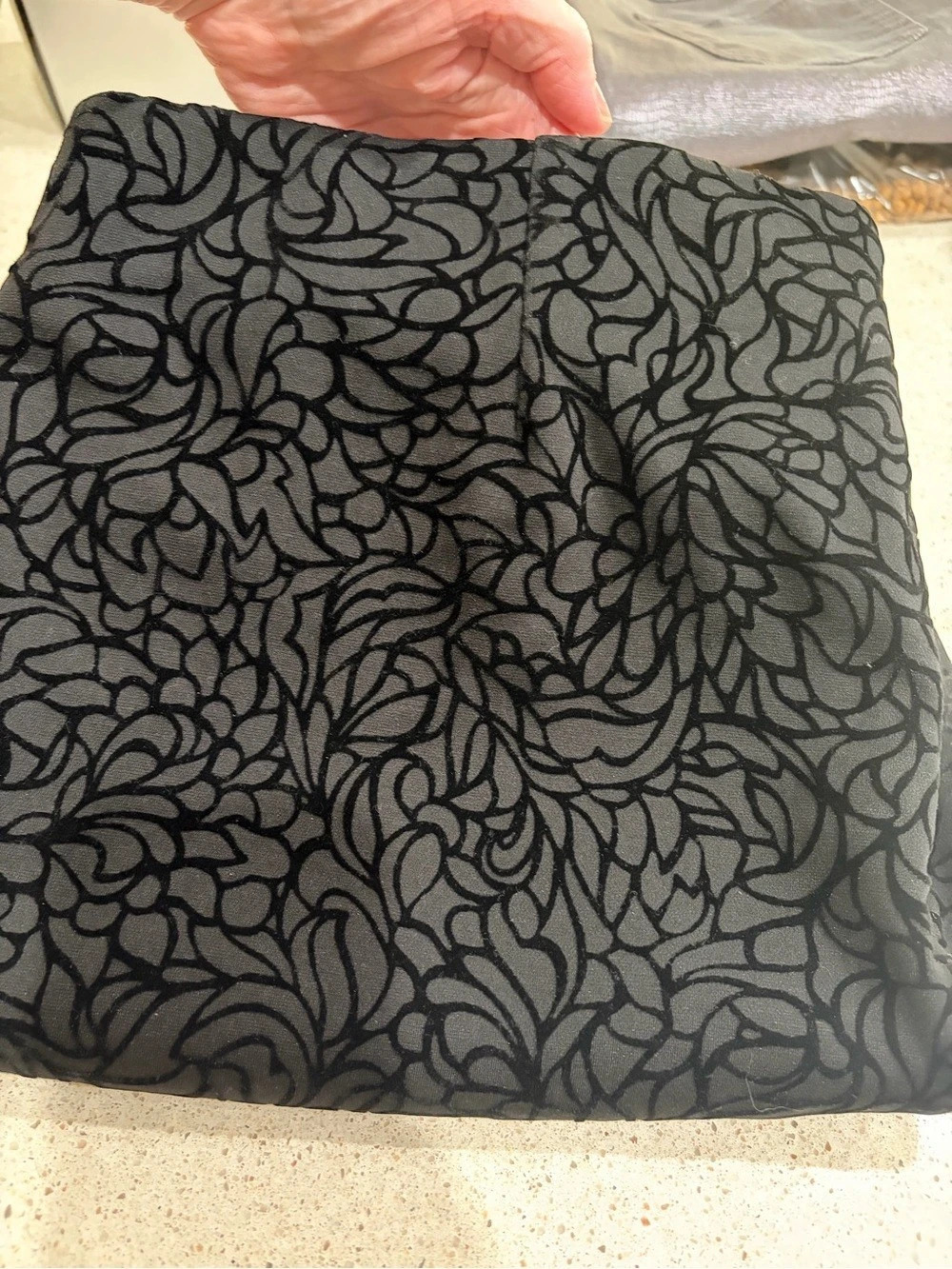 Chico's Fabulously Slimming Floral Leggings Black Size 3